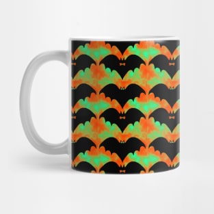 Bats And Bows Orange Green Mug